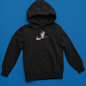 New- White&black Embroidered anime box hoodies